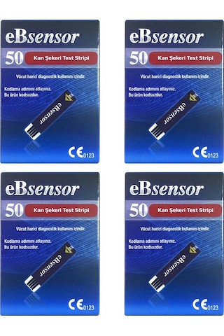 Ebsensor Şeker Ölçüm Çubuğu 4 x 50 Strip