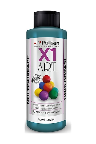 Polisan X1 Art Multisurface Hobi Boyası Mavi Ladin 120 ml