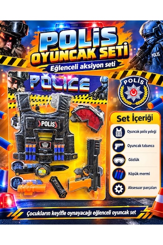 Oyuncak Komando Bordo Bere Asker Polis Seti Hedefli Dart Seti Yelekli Aksiyon Seti 10-16 Parça Kamuflaj