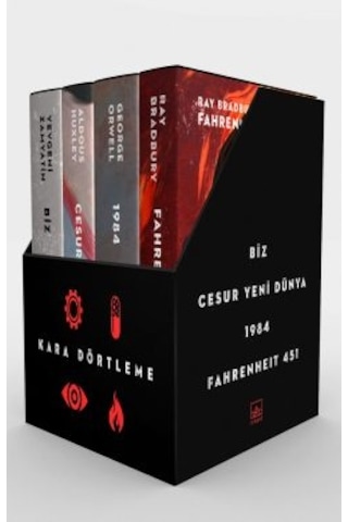 Fahrenheit 451 70. Yıl Özel Baskısı + Ölüm Yapayalnız Bir İştir + Kara Dörtleme Kutu Set 4 Kitap