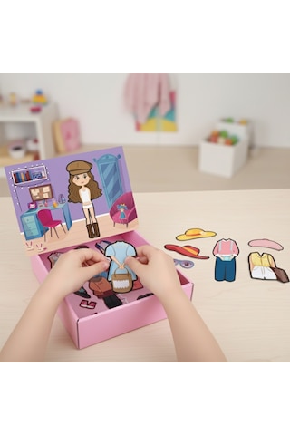 Magnetli Mini Fashionista Moda Kutu Oyunu