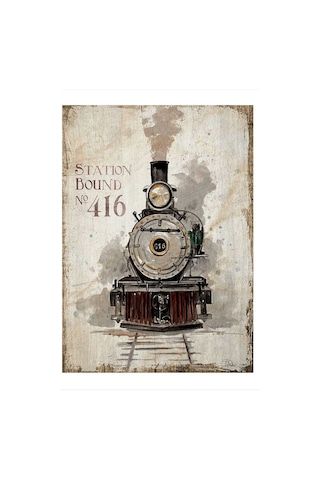 Bedeko Buharlı Tren Mdf Poster 50 Cm X 70 Cm