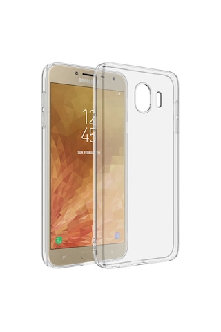 Samsung Uyumlu Galaxy J4 Kılıf Zore Süper Silikon Kapak Renksiz