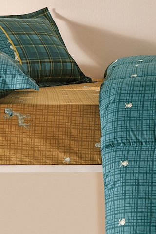 Puffy Barva Çift Kişilik Triola Uyku Seti - Koyu Yeşil