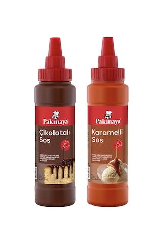 Pakmaya Sıvı Tatlı-pasta-dondurma Sosu 300 Ml Çikolata Ve Karamelli 2 Li Set