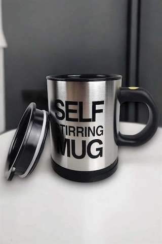 Mey İthalat Yazılı Mug Kupa Karıştırıcı Özelliği Ve Paslanmaz Çelik Çok Renkli