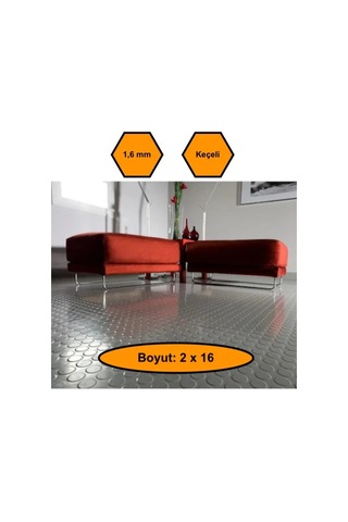 Gri Paralı Muşamba , Zemin Örtüsü, Kaymaz Özellikli Zemin Paspası, 2x16 Metre