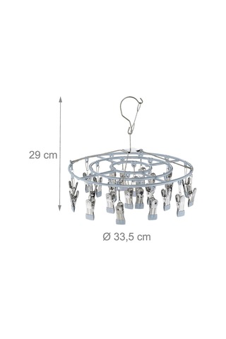 Kurutma Askısı İçin Çorap Kurutucu, 24 Klips, Döner Kanca, Kamp İçin, Çamaşır Asmak İçin 29 X 33,5 Cm Kdo Diğer