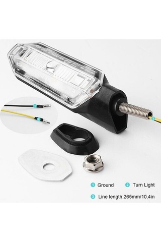 Novahub Sinyali Motosiklet Led Lamba Işıklar Işık Evrensel Dönüş Arka Altın 2pcs 12v Xi Altın
