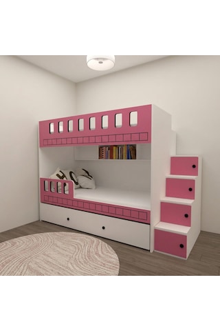 Galaksi Yavrulu Fonksiyonel Merdivenli Ranza Pb 2 90 x 190 CM