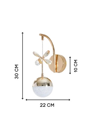 Pilli Led Aplik Tek Renk 3000k Sıcak Işık Metal Kasa Modern Duvar Apliği Kablosuz Led Aydın Sarı Sarı