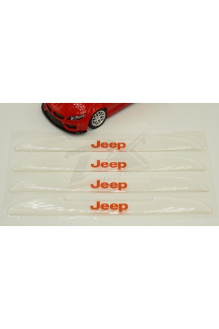 Jeep Logo Kapı Kenarı Koruma Şeffaf Kauçuk 3M Band New Style