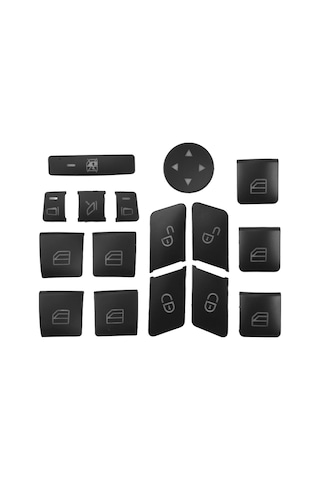 16 Adet Araç Kapı Kolu Hafıza Mandalı Pencere Düğme Kapağı