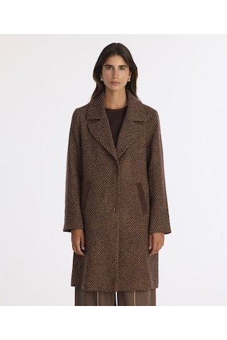 Yargıcı Regular Ceket Yaka Uzun Kol Palto 25kkpl5009x 003 Kahverengi