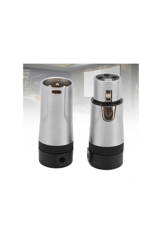 Fosenze 3 Pin Mini Xlr Bağlayıcı Erkek+dişi - Altın Kaplama, 90 Açı Ayarlanabilir, 3.0-6.5mm Kablolar İçin Soudajlı Mikrofon/dmx Adaptörü