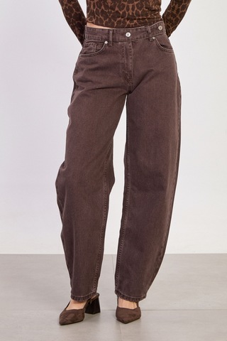 Barrels And Oıl Kadın J91 Kuşaklı Baggy Jean Pantolon - Acı Kahve Acı Kahve