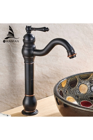 Wanfan Çanak Lavabo Uyumlu Banyo Lavabo Bataryası Siyah