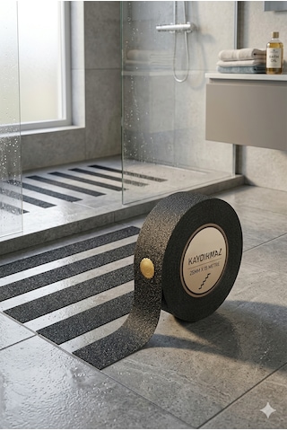 Siyah Kaydırmaz Bant - Merdiven, Banyo, İç Ve Dış Mekan - 25mm X 15