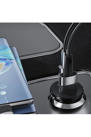 Akım Korumalı 20w Ultra Hızlı Şarj Araba Çakmaklık Şarj Başlığı Araç İçi Şarj Başlığı 2 Cihaz Destekli