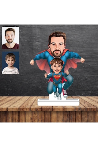 Babam Ve Oğlu Karikatür Figürü,sevgiliye Hediye,doğum Günü Hediy