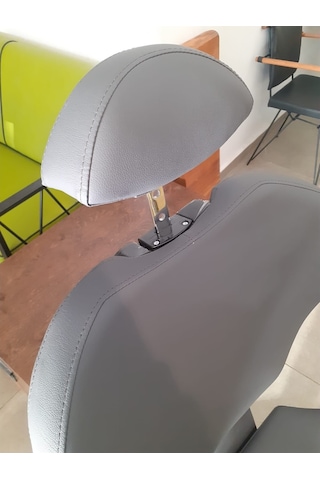 Geri Yatarlı Yükseklik Ayarlı Kuaför Makyaj ve Kaş Koltuğu Gri