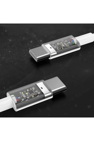 Apple 15/15 Pro Type-c To Type-c Hasır Örgü Hızlı Şarj Kablosu 1m 5324