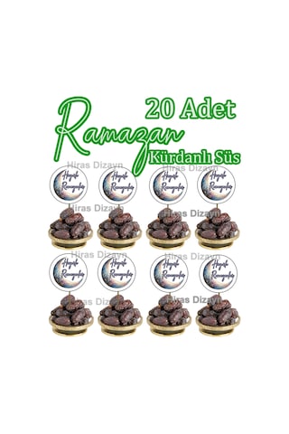 20 Adet Hayırlı Ramazanlar Yazılı Kürdanlı Süs Cupcake Kürdanı İftar Süsleri Hoşgeldin Ramazan Kokteyl Kürdan Söz Nişan Doğum Günü Kokteyl Davet Ve Sunum Pasta Süsü Süsleme Kalın Kağıt