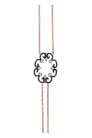 Kadın 925 Ayar Gümüş Zirkon Taşlı Tasarım Şahmeran B021601 Rose Gold