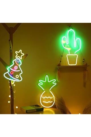 Sones Led Akrilik Şeffaf Arka Panel Neon Işık Tatil Dekorasyon Lambası Aşk Diğer