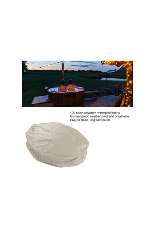 Wezone Dış Mekan Mermer Banyo Koruması - 190 Gümüş Poliester Taffeta - Su Geçirmez, Toz Ve Güneş Engeli - 190x30cm Bej - Dört Mevsim Kullanıma Uygun