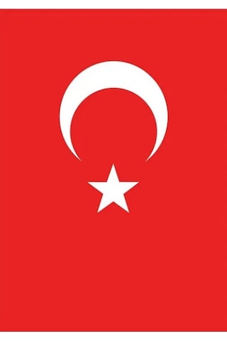 70x105 Cm Türk Bayrağı Kenarı Dikişli %100 Polyester+pamuklu Alpaka Kumaş 70x105