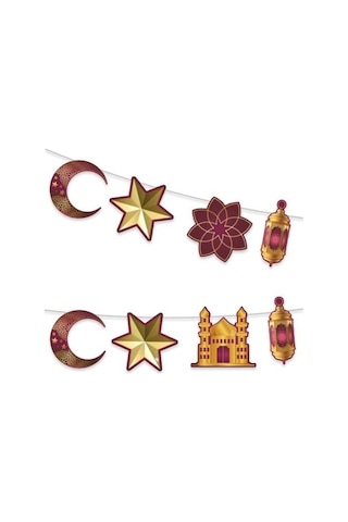 Dekoratif Banner Ramazan Bordo Gold 160cm Diğer