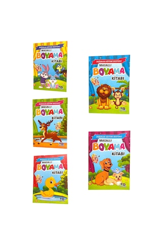 Değerler Eğitimi Destekli Masallı Boyama Kitapları 5'li Takım