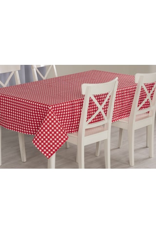 Ekose Masa Örtüsü Kırmızı