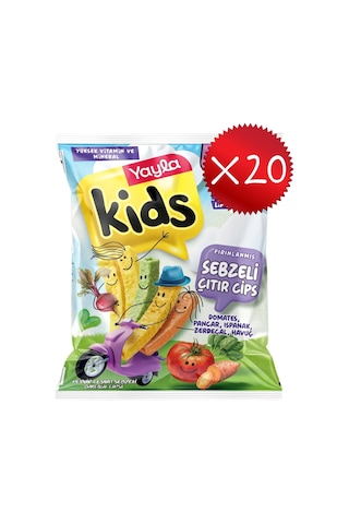 Yayla Kids Peynir Çeşnili Sebzeli Baklagil Cipsi 30 G X20