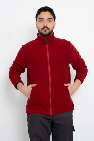 Dasüniforma Unisex Anti-pilling Tüylenme Yapmayan Standart Fit Tam Fermuarlı Soğuk Geçirmez Polar Hırka Bordo