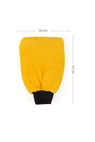 Dat35 İzmirglove Sarı Mikrofiber Oto Yıkama Ve Araç Pasta Cila Eldiveni