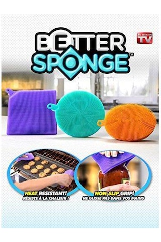 Better Sponge Bulaşık Mutfak Silikon Temizlik Bezi Sünger Fırça