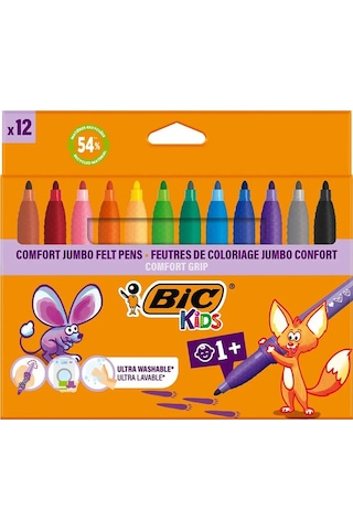 Bic Comfort Jumbo Keçeli Kalem 12'li Bic Comfort Jumbo Keçeli Kalem 12'li