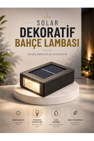 Dekoratif Duvar Lambası Solar Güneş Enerjili Bahçe Aydınlatması Diğer