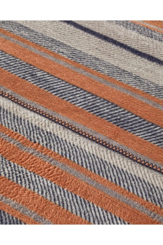 Bold Stripe Akrilik Çift Kişilik Battaniye 200x220 Cm Antrasit Antrasit