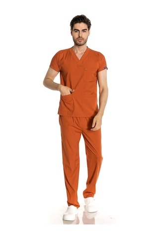 Unisex Likralı Kiremit Doktor / Hemşire Forması