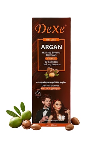 Dexe Kırmızı 30 Dakikada Hızlı ve Pratik Çözüm Saç Boyama Şampuanı 420 ML