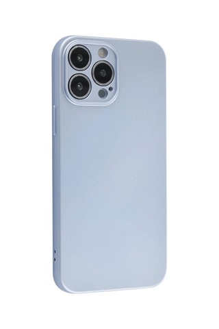 Apple, Uyumlu iPhone 13 Pro Kılıf Nano İçi Kadife Silikon - Sky Blue