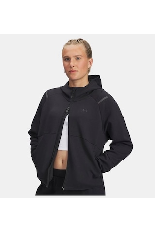 Under Armour Unstoppable Fleece Fz Kadın Fermuarlı Sweatshirt 1379842-001 Siyah