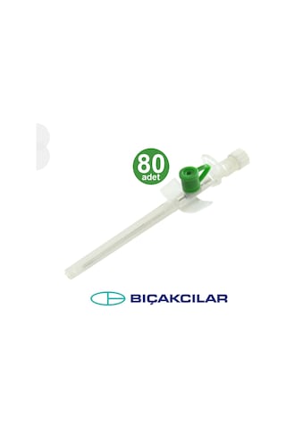 Bıçakcılar Branül İntraket Yeşil 18g 80'li Kutu