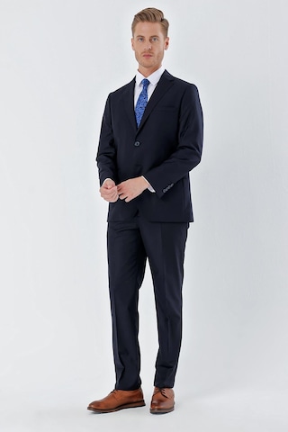 İmza Lacivert Gabardin Mono Yaka 6 Drop Comfort Fit Rahat Kesim Basic Takım Elbise 1001245010 Lacivert