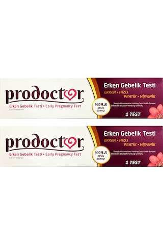 Prodoctor Pratik Erken Gebelik Testi 1 Test x 2 Paket