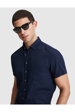 Pierre Cardin Erkek Lacivert Gömlek Kısa Kollu 50320933-vr033