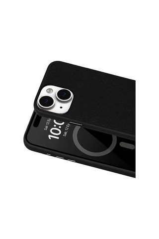 Joko - 337 - Apple iPhone Uyumlu 15 Vero Magsafe Kapak - Glblseme - - Siyah Sıyah